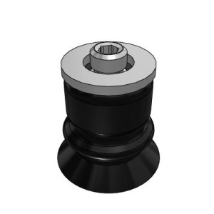 Bộ Nấm Hút Chân Không Có Vít Ren, Silicone Dẫn Điện, O.D 20 mm, Pisco VP20BSE-M6