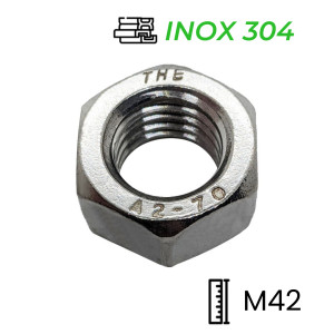 Tán lục giác inox 304 M42 DIN 934
