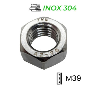 Tán lục giác inox 304 M39 DIN 934