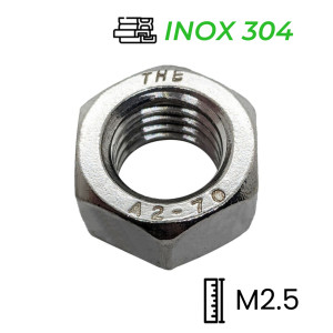 Tán lục giác inox 304 M2.5 DIN 934