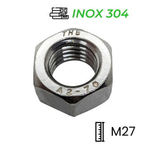 Tán lục giác inox 304 M27 DIN 934