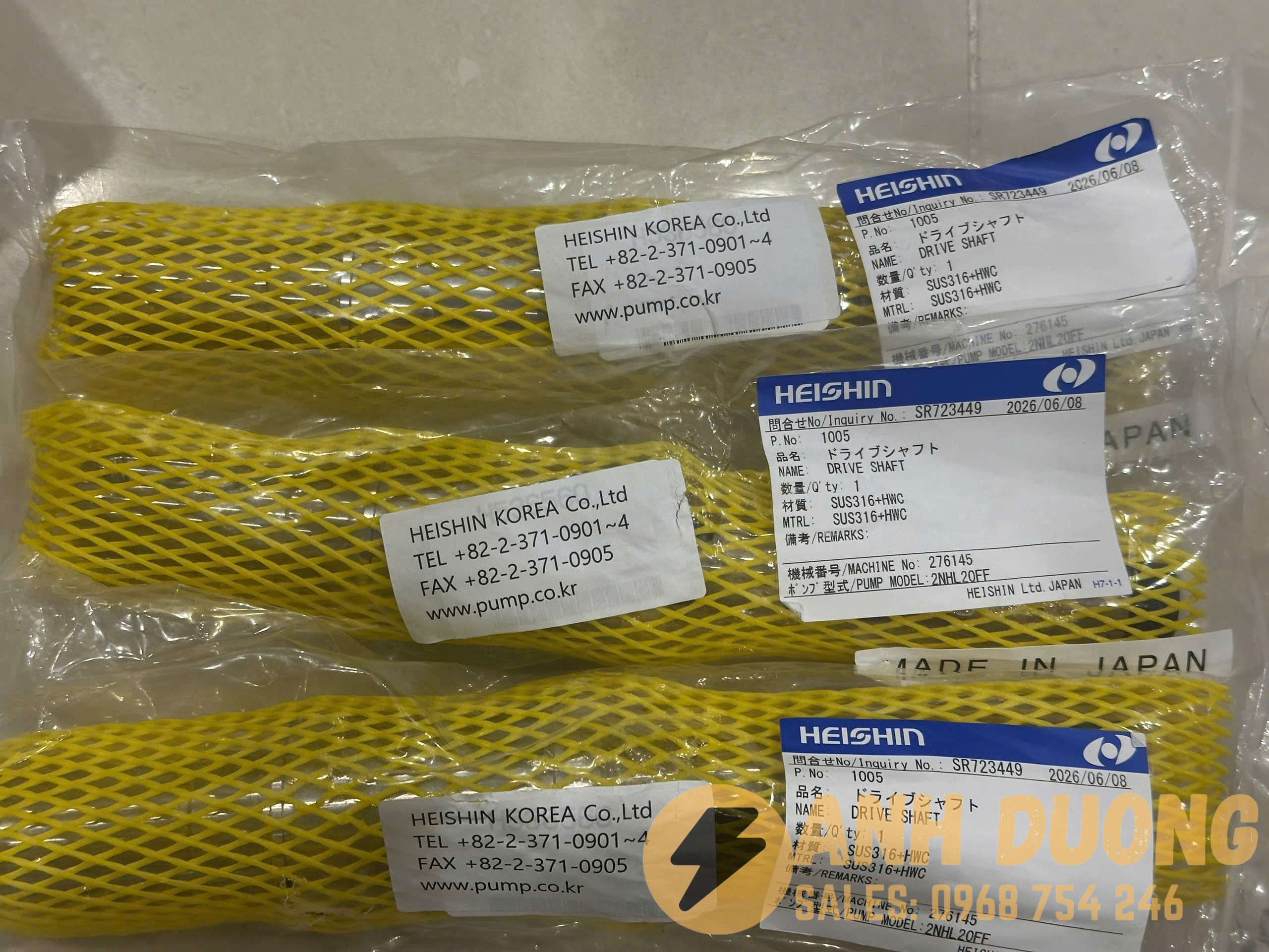 Drive Shaft 1005 Của Bơm 2NHL20FF Heishin 5 (1)