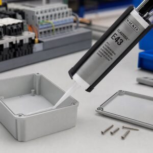 Ứng dụng cartridge Wacker ELASTOSIL E43 310ml làm kín hộp điện