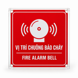 Bảng mica vị trí chuông báo cháy Fire Alarm Bell