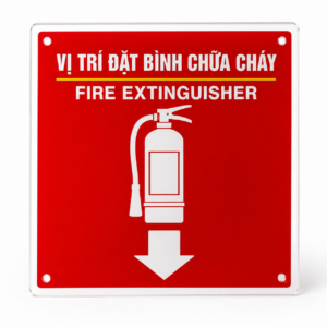 Bảng mica vị trí đặt bình chữa cháy