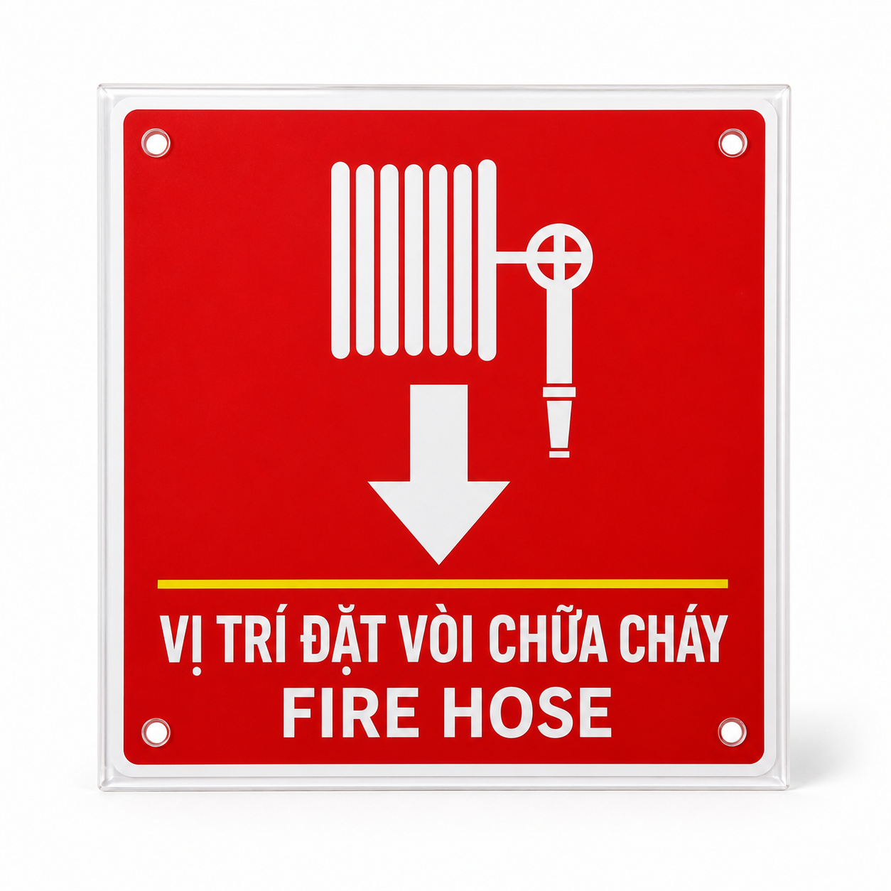 Bảng mica vị trí đặt vòi chữa cháy Fire Hose Bảng mica vị trí đặt vòi chữa cháy Fire Hose