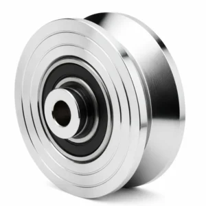 Bánh xe sắt rãnh V 3.5 inch cho cổng lùa
