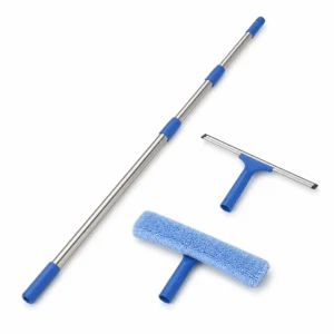 Bộ cây lau kính Homeinno cán tăng đơ 1.3-3m đầu 35cm