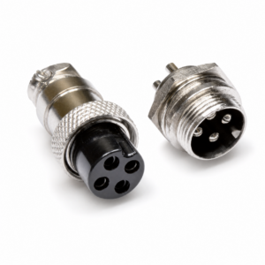 Bộ jack GX16-4P 4 pin gồm đầu đực gắn panel và đầu cái gắn cáp