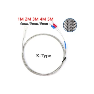 Cặp Nhiệt Điện Type K Đầu Cos Tròn Φ4 Dây 0,5 m