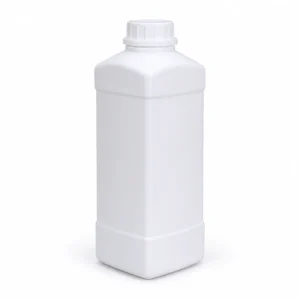 Chai nhựa HDPE trắng vuông 1000ml nắp vặn bảo hiểm SP-039417