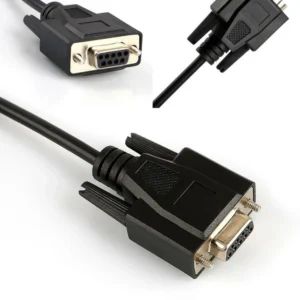 Chi tiết đầu nối DB9 và HD15 của cáp RS232 AQJC