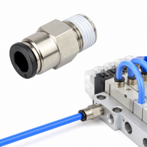 Đầu Nối Nhanh Khí Nén AirTAC PC602D Ống 6 mm Ren PT1/4 – ảnh sản phẩm và ứng dụng