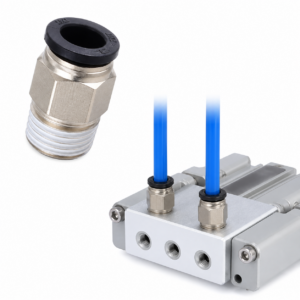 Đầu Nối Nhanh Khí Nén AirTAC PC603D Ống 6 mm Ren PT3/8 – ảnh sản phẩm và ứng dụng