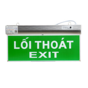 Đèn exit lối thoát có tem kiểm định PCCC, ảnh tham khảo