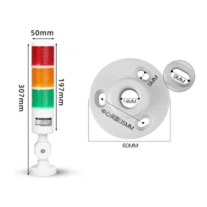 Đèn tháp 3 tầng YH50-3A-J 12-24V có còi