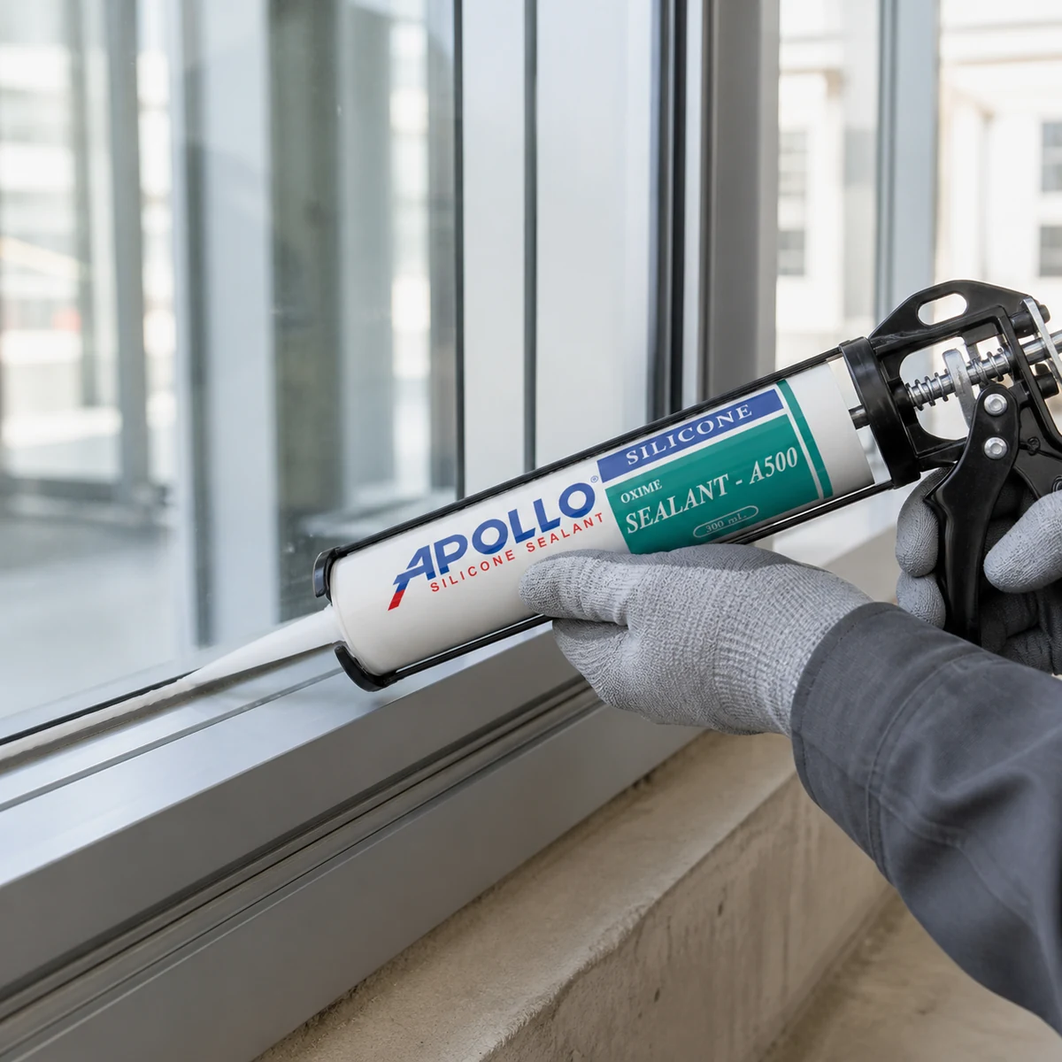 keo-silicone-apollo-a500-300ml-sp-039416-ung-dung Thi công keo silicone Apollo A500 300ml trên khung nhôm kính