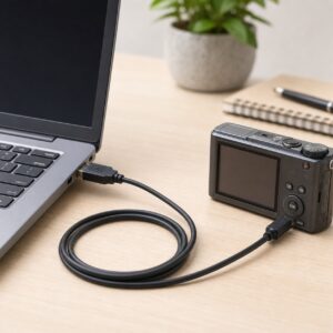 Kết nối cáp UGREEN 10354 giữa laptop và máy ảnh Mini USB
