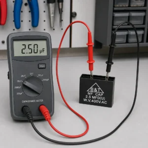 Kiểm tra tụ điện B&T 2.5µF bằng đồng hồ đo điện dung