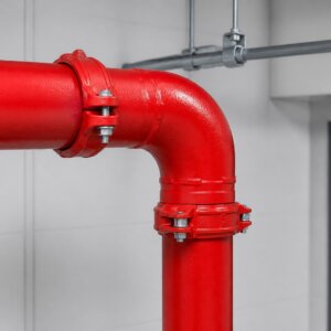 Lắp đặt co 90 độ rãnh XGQT01 DN100 trên đường ống