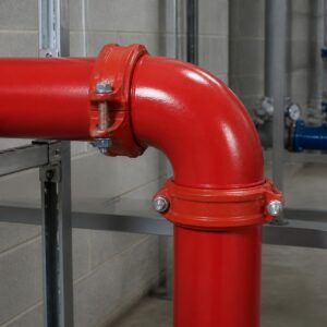 Lắp đặt co 90 độ rãnh XGQT01 DN200 trên đường ống