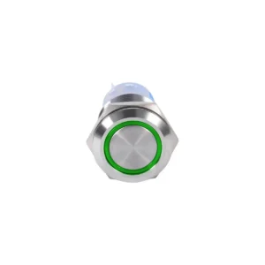 Nút nhấn kim loại phi 18 LED xanh 1NO 1NC
