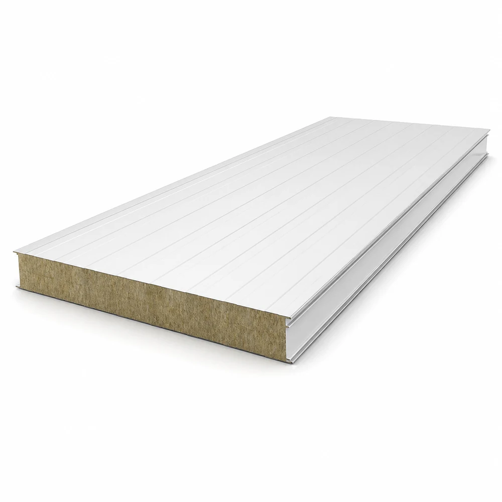 Panel Rockwool cách nhiệt 50mm 1100x7000mm tỷ trọng 80kg/m³ Panel Rockwool cách nhiệt 50mm 1100x7000mm lõi 80kg/m³
