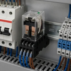 Relay OMRON LY2N 220VAC lắp trong tủ điều khiển