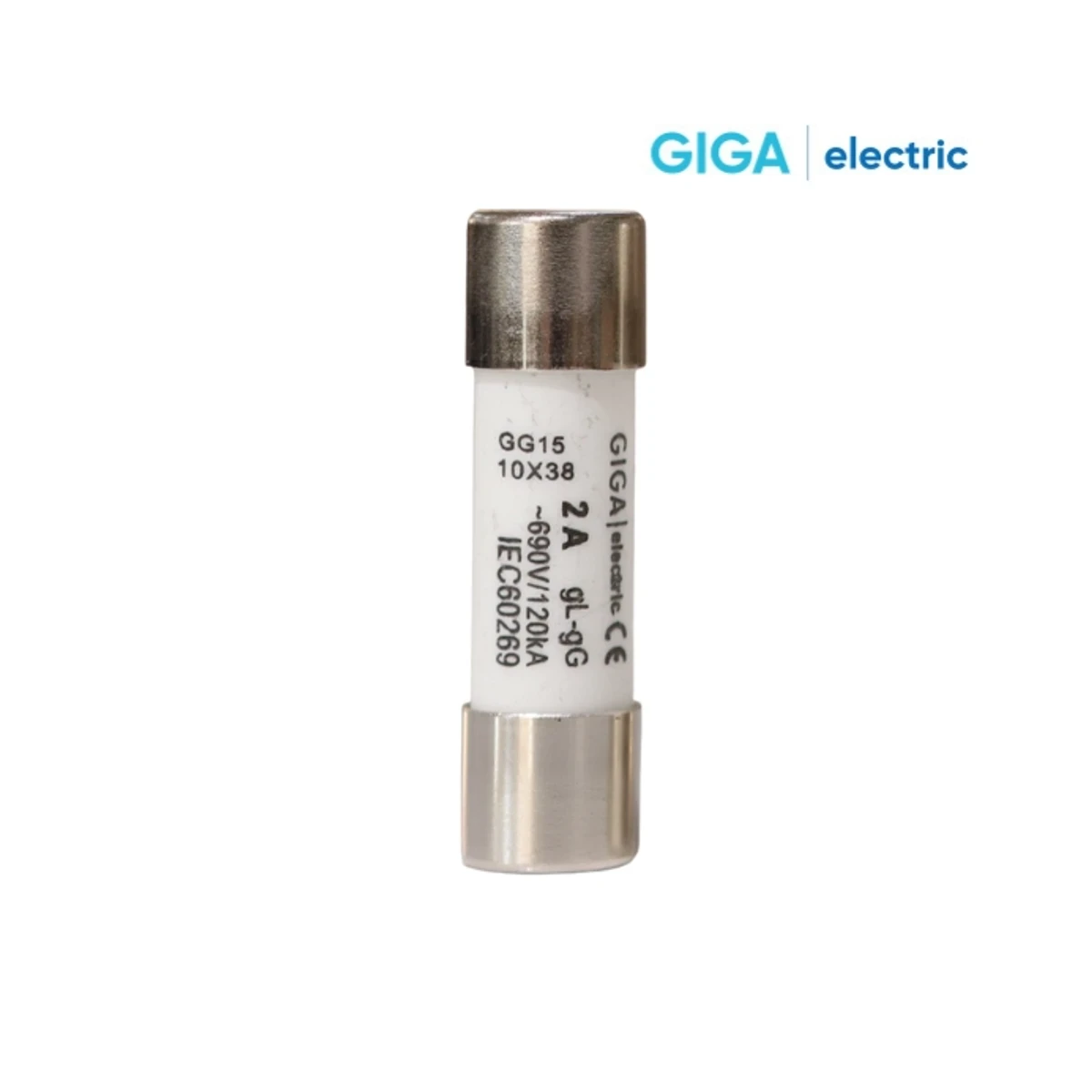 Ruột cầu chì Giga Electric GG15-2A Ruột cầu chì Giga Electric GG15-2A dòng 2A kích thước 10x38mm