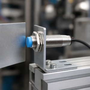 Ứng dụng cảm biến LJ18A3-8-Z/BX phát hiện lá thép không tiếp xúc