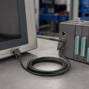 Ứng dụng cáp RS232 DB9 UGREEN 20147 nối HMI với PLC