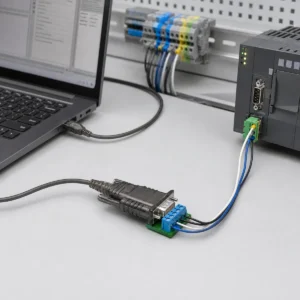 Ứng dụng cáp USB sang RS485 UNITEK kết nối laptop với PLC