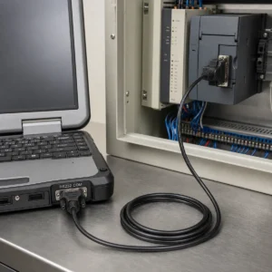 Ứng dụng cáp VGA COM RS232 AQJC kết nối laptop với PLC