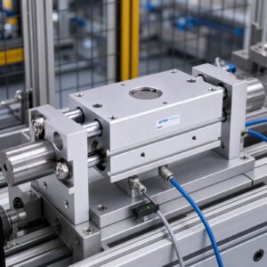 Kẹp khí AirTAC HFT20-40S giữ chi tiết trên đồ gá