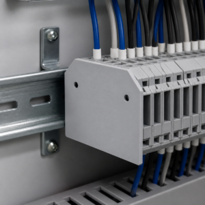 Nắp che Connectwell EP6/10U lắp ở cuối dãy cầu đấu