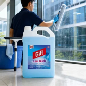 Ứng dụng nước lau kính Gift can lớn trong vệ sinh chuyên nghiệp