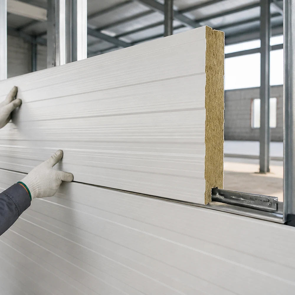 Ứng dụng panel Rockwool 50mm làm vách nhà xưởng Ứng dụng panel Rockwool 50mm làm vách nhà xưởng