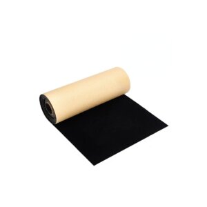 Vải nhung ép nỉ đen tự dán SCA00582 dạng cuộn có keo một mặt