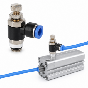 Van Tiết Lưu Khí Nén AirTAC PSL4M5AD Ống 4 mm Ren M5 – ảnh sản phẩm và ứng dụng