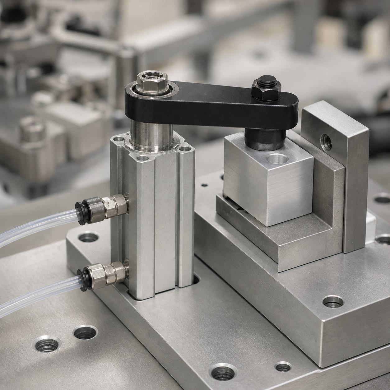 Ứng dụng xy lanh kẹp xoay SMC MKB32-10RZ trên đồ gá Ứng dụng xy lanh kẹp xoay SMC MKB32-10RZ trên đồ gá